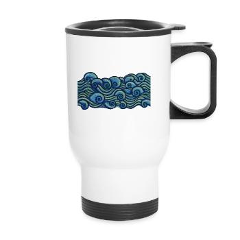 De l'eau - Tasse isotherme avec poignée - blanc - Devant