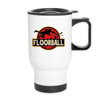 Floorball Player Floorball Floorball - Thermal mug with handle - white - Front