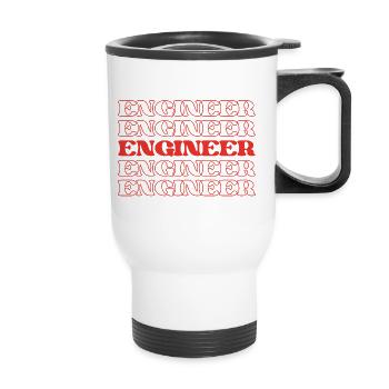 Engineer Designer Developer Technician Builder - Thermal mug with handle - white - Front