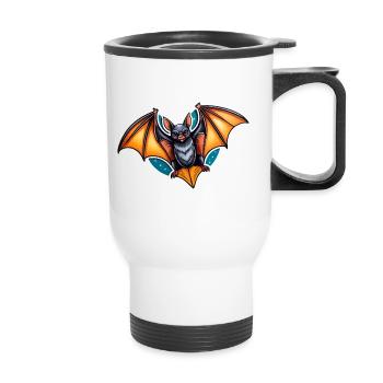 Fledermaus Neo Traditional - Thermobecher mit Tragegriff - Weiß - Vorne