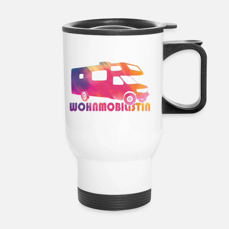 Wohnmobilistin - Thermobecher mit Tragegriff - Weiß