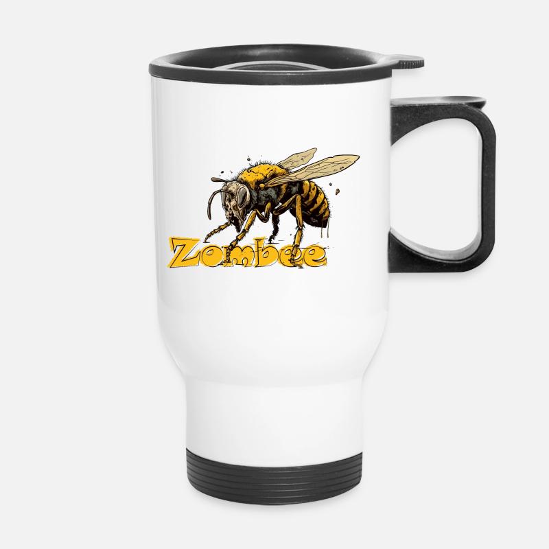 Zombie Bee - Zombee - Zombies - Insects - Honey - Thermal mug with handle - white