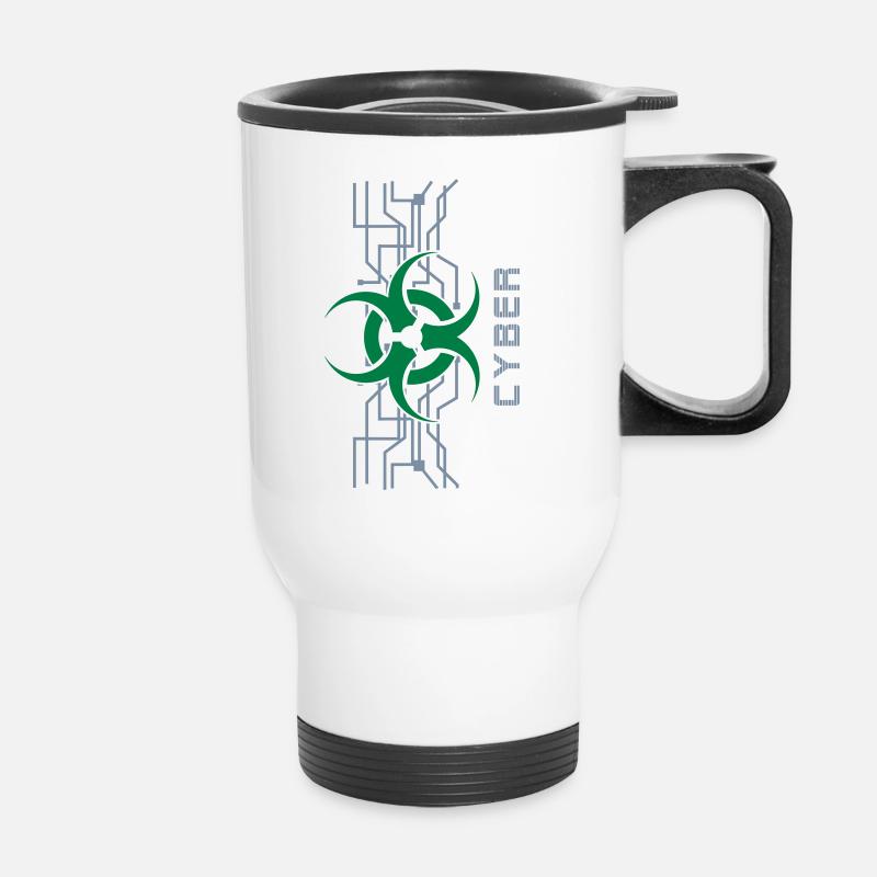 Cyber Punk - Cyber Goth Design (vektor) - Thermobecher mit Tragegriff - Weiß