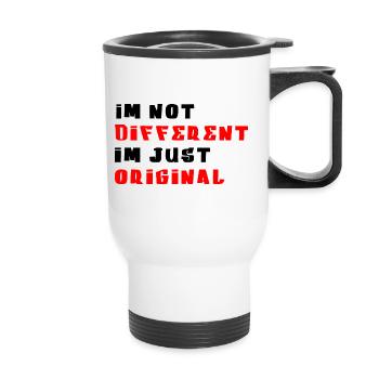 I'm not different I'm original - Thermal mug with handle - white - Front