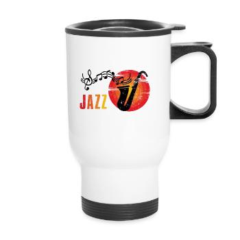 Jazz Retro - Thermobecher mit Tragegriff - Weiß - Vorne