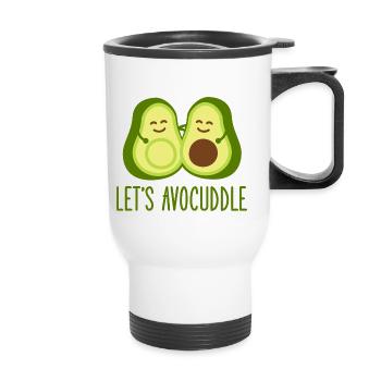 Avocado - Thermobecher mit Tragegriff - Weiß - Vorne
