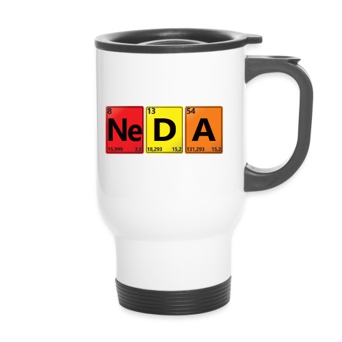 NEDA - Dein Name im Chemie-Look - Thermobecher mit Tragegriff