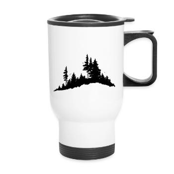 Nature is always changing shape. - Thermal mug with handle - white - Front