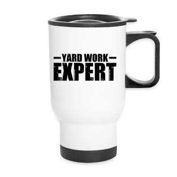 Yard Work Expert 24 - Thermal mug with handle - white - Front