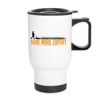 Yard Work Expert 23 - Thermal mug with handle - white - Front