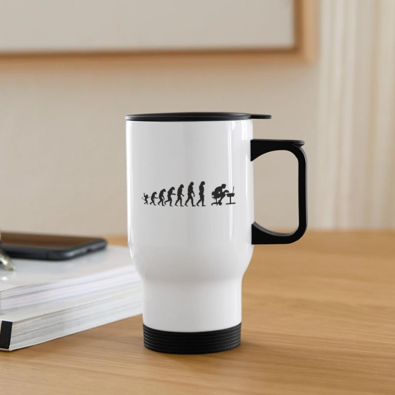 Computer Evolution Thermal mug with handle