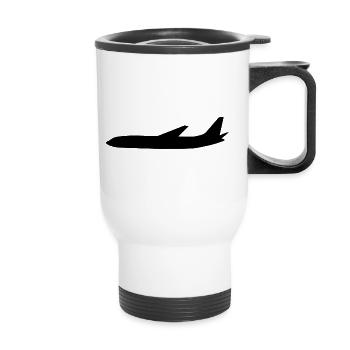 Avion - Tasse isotherme avec poignée - blanc - Devant