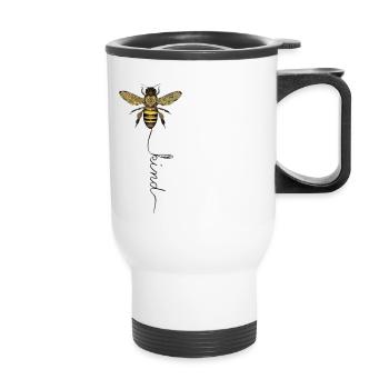 Bee ~ kind - Thermal mug with handle - white - Front