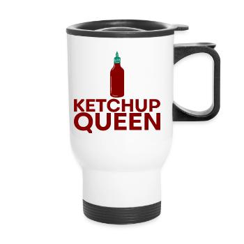 Ketchup Queen 8 - Thermal mug with handle - white - Front