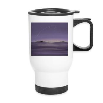 Archipelago life with the sound of sea and wind is great - Thermal mug with handle - white - Front