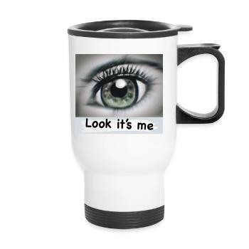 Regarde, c’est moi - Tasse isotherme avec poignée - blanc - Devant
