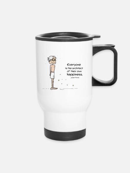 Architect of Happiness - Thermobecher mit Tragegriff - Weiß