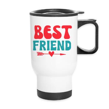 Best Friend - Thermobecher mit Tragegriff - Weiß - Vorne