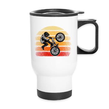 Vélo BMX - Tasse isotherme avec poignée - blanc - Devant