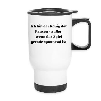 Typisch-Gamer - Thermobecher mit Tragegriff - Weiß - Vorne
