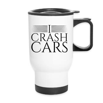 I Crash Cars 4 - Thermobecher mit Tragegriff - Weiß - Vorne