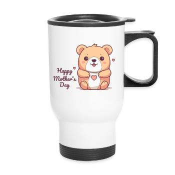 Nounours de la fête des mères - Tasse isotherme avec poignée - blanc - Devant