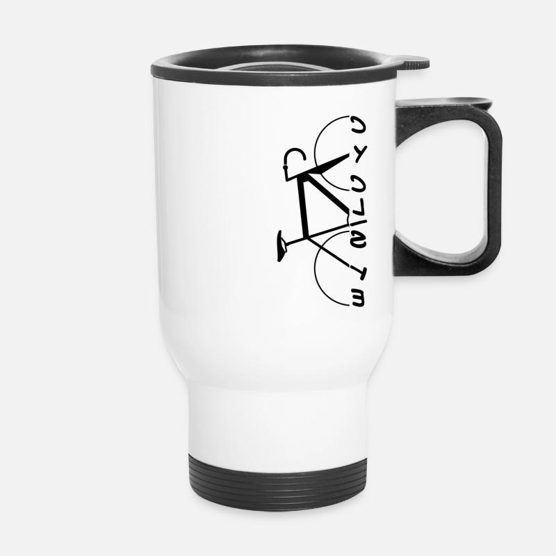 Cycling - Thermal mug with handle - white