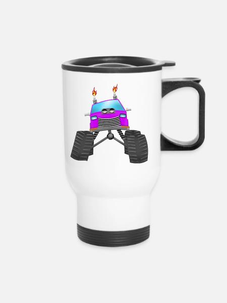 Monster Truck - Thermal mug with handle - white