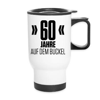 60th birthday - Thermal mug with handle - white - Front