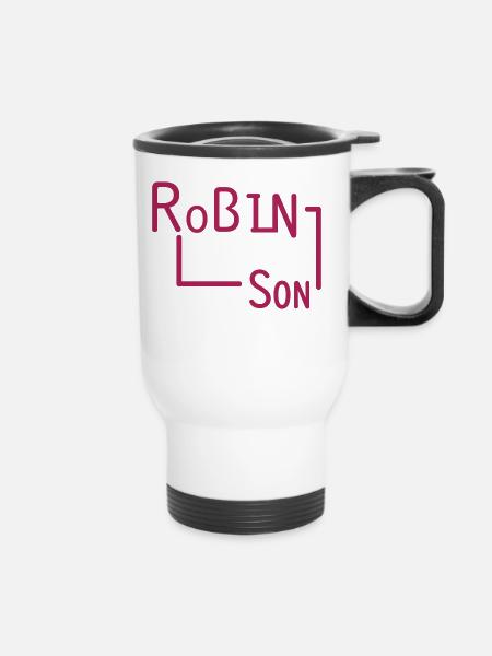 Robinson - Thermobecher mit Tragegriff - Weiß