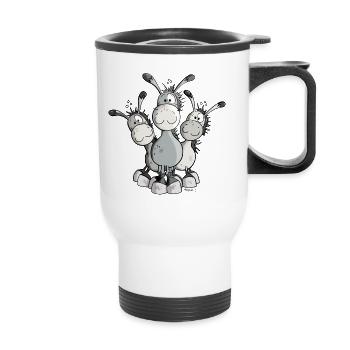 Mignon Âne Comique - Tasse isotherme avec poignée - blanc - Devant
