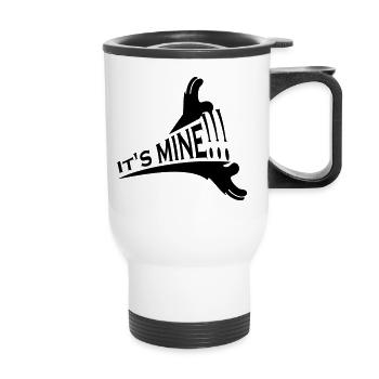 Greedy hands - It's mine (1c) - Thermal mug with handle - white - Front
