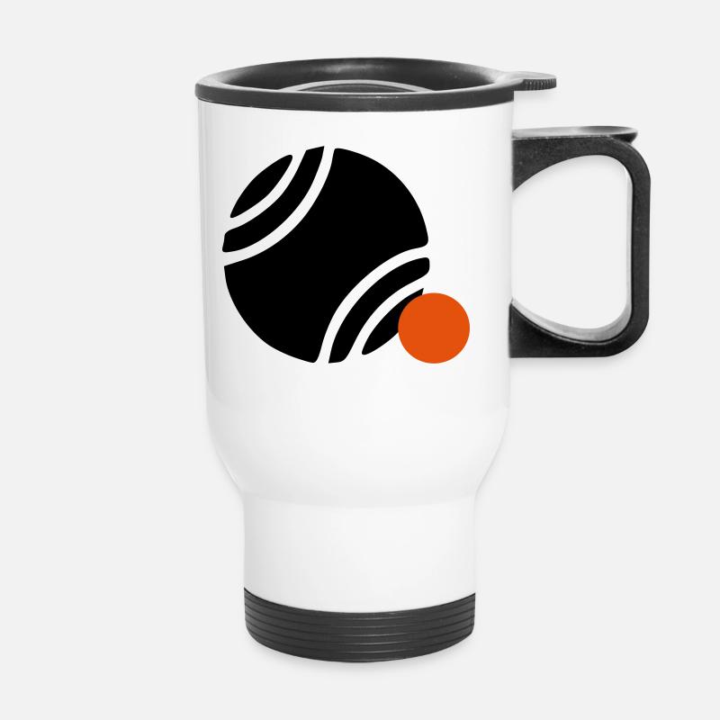 BOWLING BALL - Thermal mug with handle - white