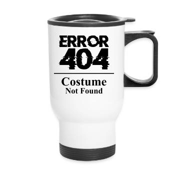 Error 404 Costume not found Kostüm Halloween Party - Thermobecher mit Tragegriff - Weiß - Vorne