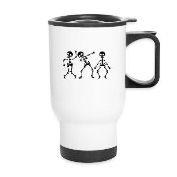 Crânes drôles | Dabbing Skull | radiologie - Tasse isotherme avec poignée - blanc - Devant