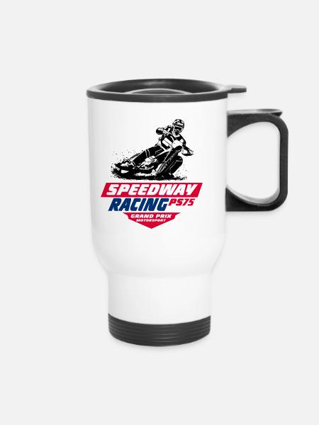 Speedway - Motorcycle Speedway - Thermobecher mit Tragegriff - Weiß
