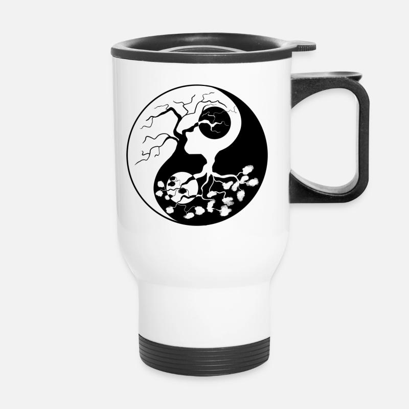 Yin yang - Thermal mug with handle - white