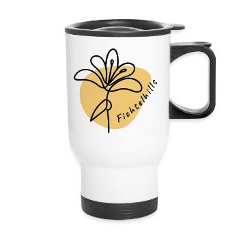 Fichtelhills Blume flower Fichtelgebirge - Thermal mug with handle - white - Front