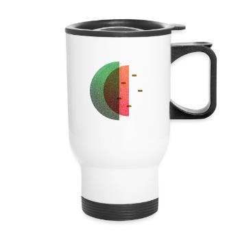 Abstract Summer Melon Pattern Variant 3 - Thermal mug with handle - white - Front