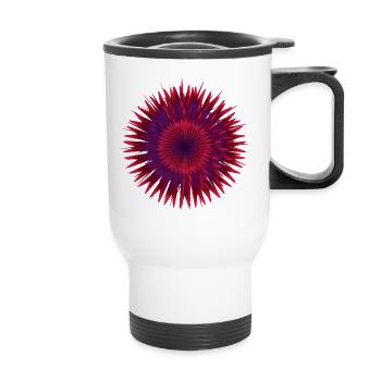 Fleur vectorielle - Tasse isotherme avec poignée - blanc - Devant