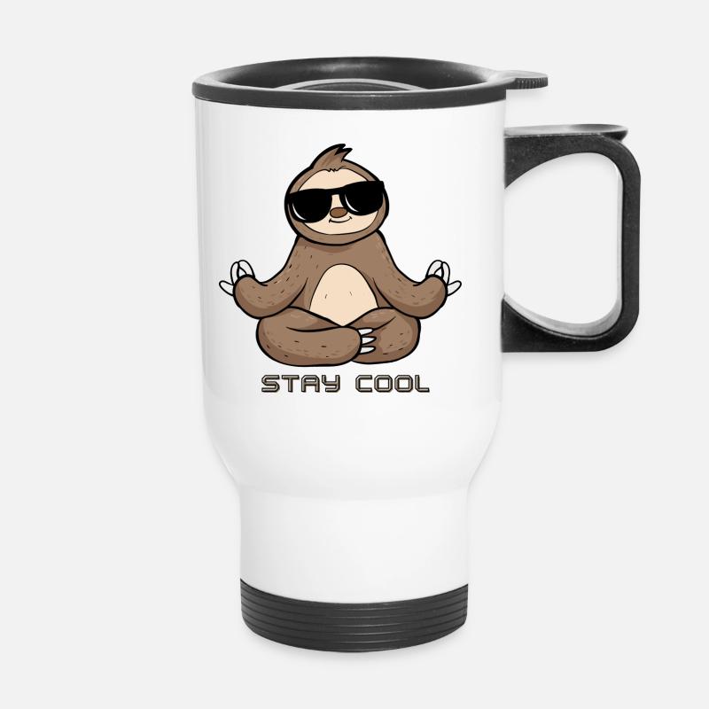 RESTEZ COOL 5 - Tasse isotherme avec poignée - blanc
