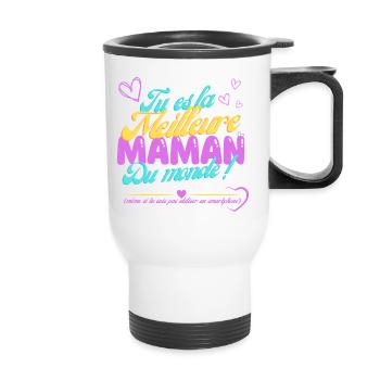CADEAU pour MAMAN , Fête des Mères, Humour - Tasse isotherme avec poignée - blanc - Devant