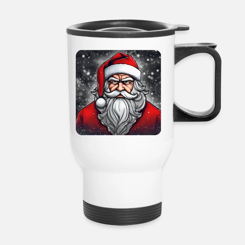 Grim Santa Claus - Thermal mug with handle - white