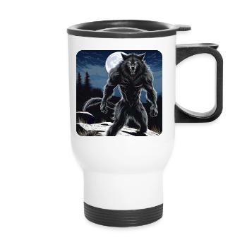 Scary Werewolf - Thermal mug with handle - white - Front