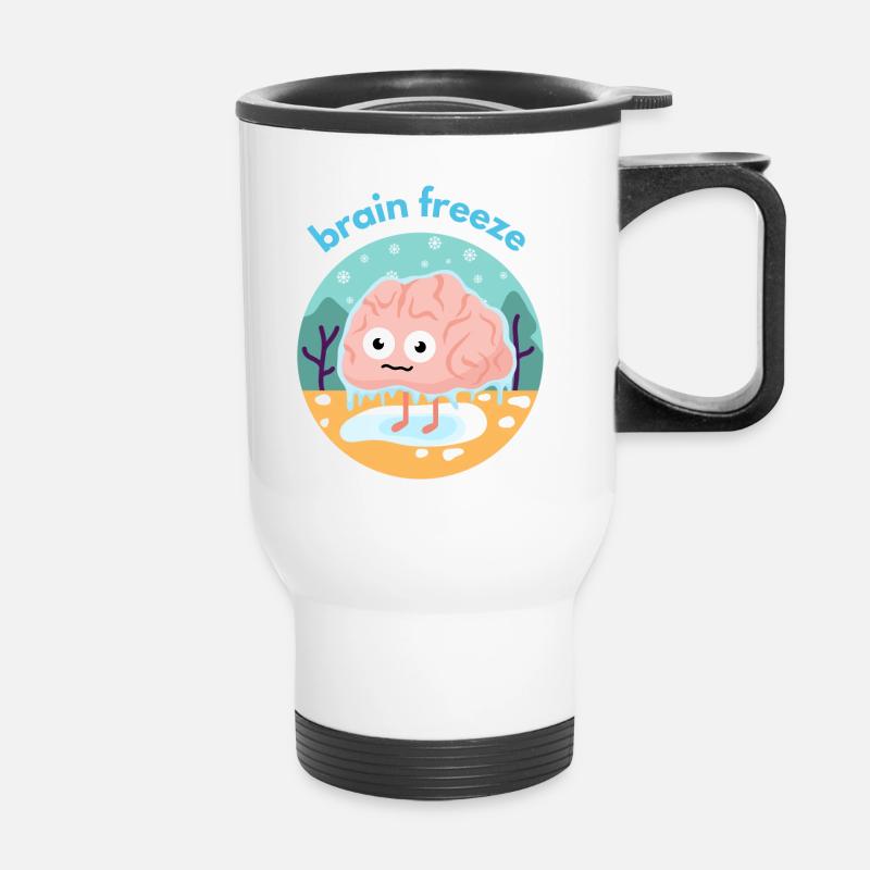 Brain freeze - Thermobecher mit Tragegriff - Weiß