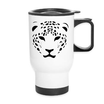 Leopard - Thermobecher mit Tragegriff - Weiß - Vorne