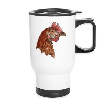 Poule Rhode Iceland Red Farmer Farmer - Tasse isotherme avec poignée - blanc - Devant