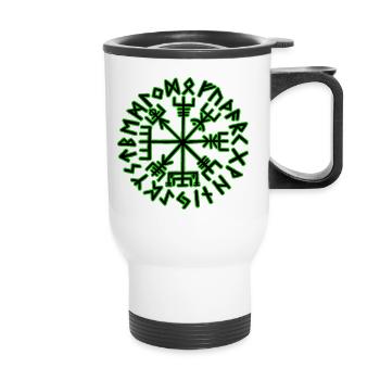 Wikinger Kompass Vegvisir - Thermobecher mit Tragegriff - Weiß - Vorne