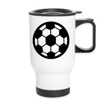ballon de foot - Tasse isotherme avec poignée - blanc - Devant
