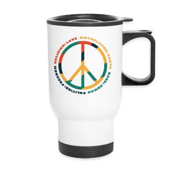 Human Rights - Tasse isotherme avec poignée - blanc - Devant